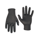 BLACK NITRILE DISPOSABLE GLOVES, NON-POWDERED, 100/BOX