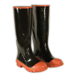 PLAIN TOE RUBBER RAIN BOOTS